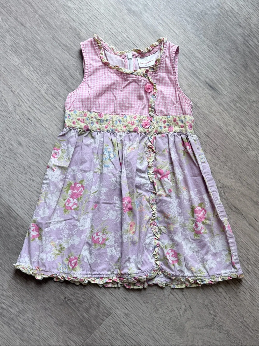 Hanna Andersson Ruffle Sundress - Pink/Purple (size 100 or US 4)